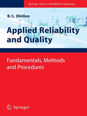 cover image of Applied Reliability and Quality
